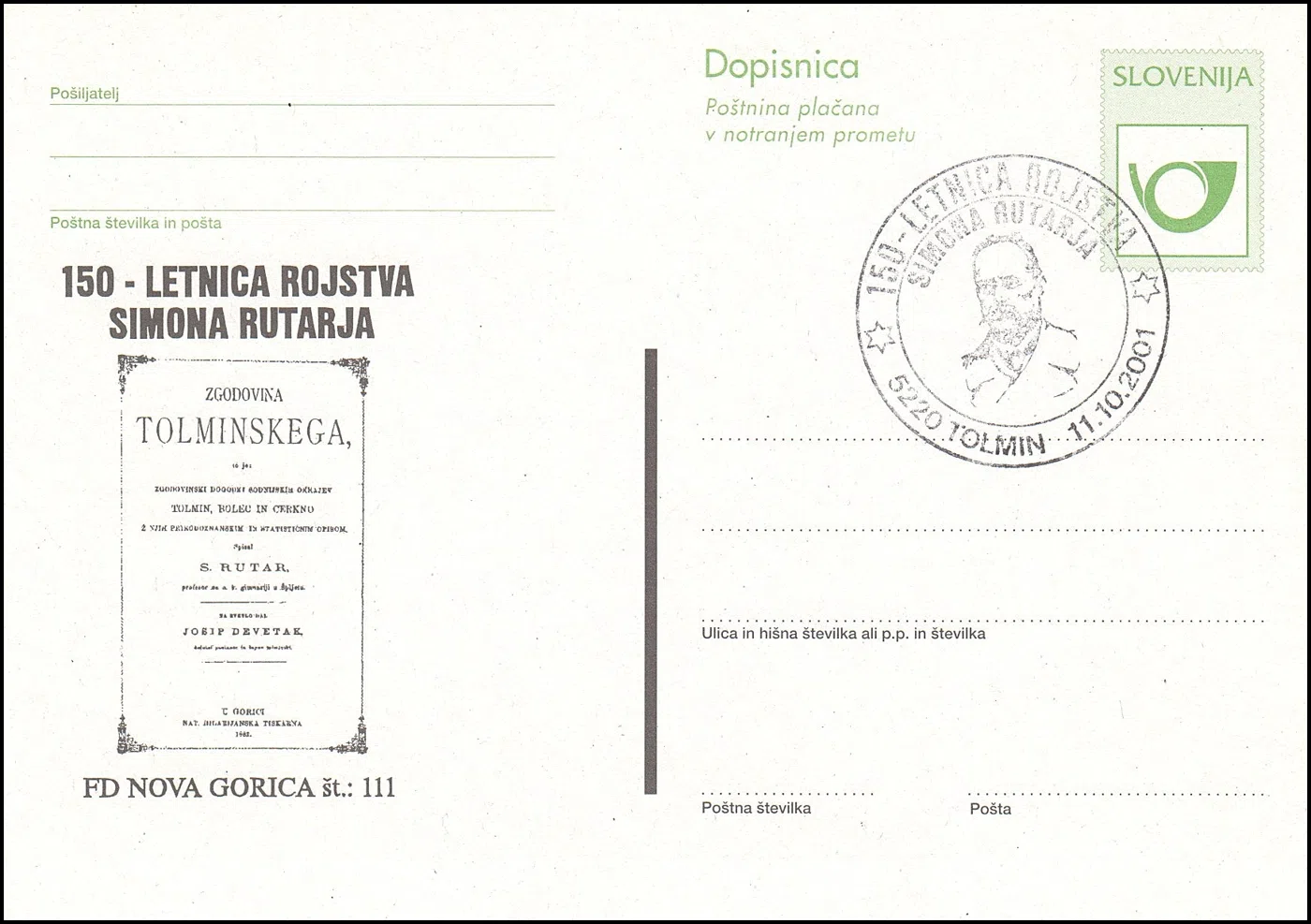 150 - LETNICA ROJSTVA SIMON RUTARJA